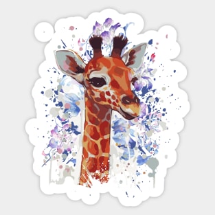 Giraffe - Cute Giraffe - Giraffe Drawing Sticker